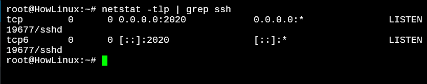 SSH Server Default Listening Port