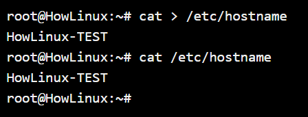 Edit Hostname File Using Cat Command