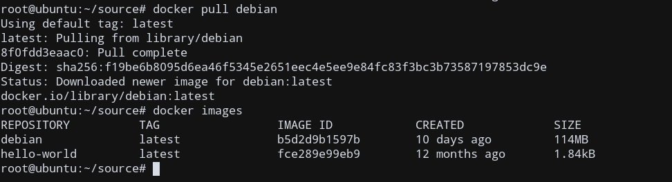 Docker Ubuntu Fetch Debian Image