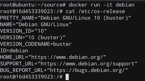 Docker Ubuntu Run Debian