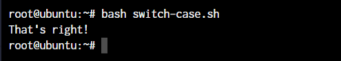 Switch Case in shell scripts