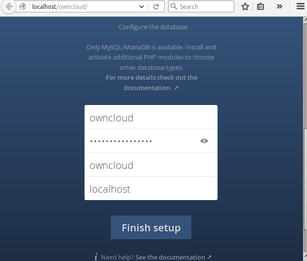 OwnCloud Interface 2