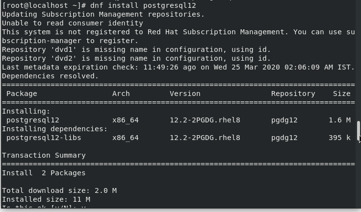 Install Postgre Packages Prepo Step3