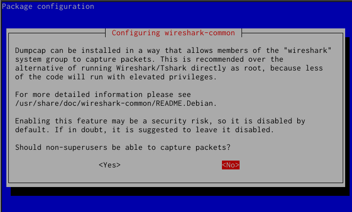 Install Wireshark on Ubuntu Configuration