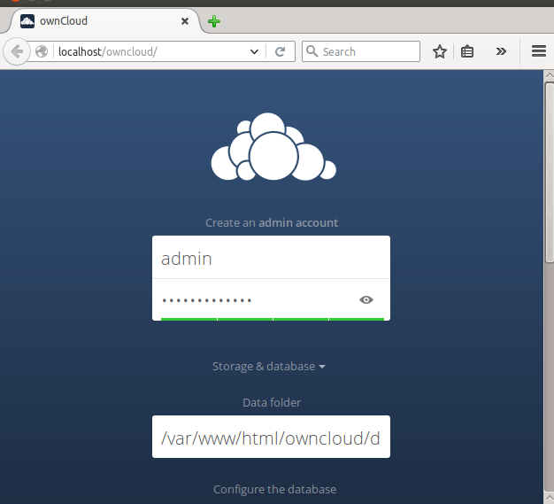 OwnCloud Interface 1