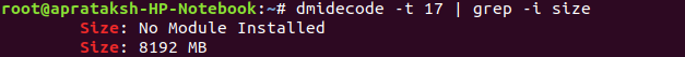 Dmidecode Current RAM