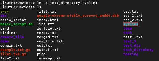 symlink created for test_directory 