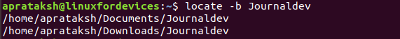 Locate Command Search Folder