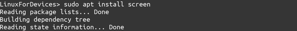 Install Screen Using Apt