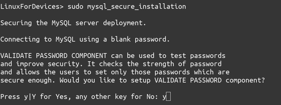 Mysql Secure Installation