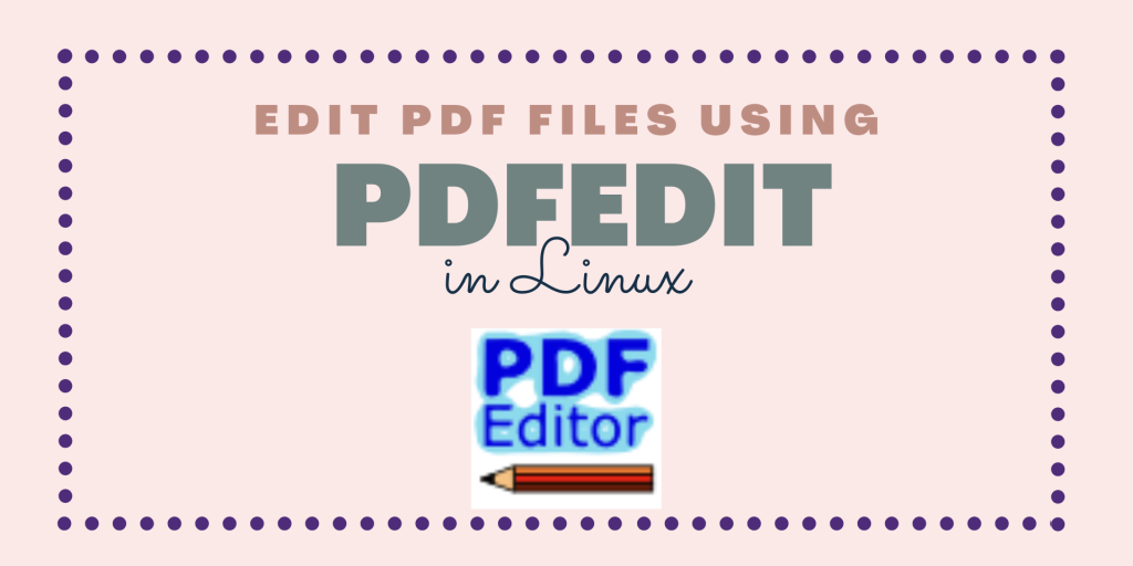 Edit Pdf Files Using Pdfedit