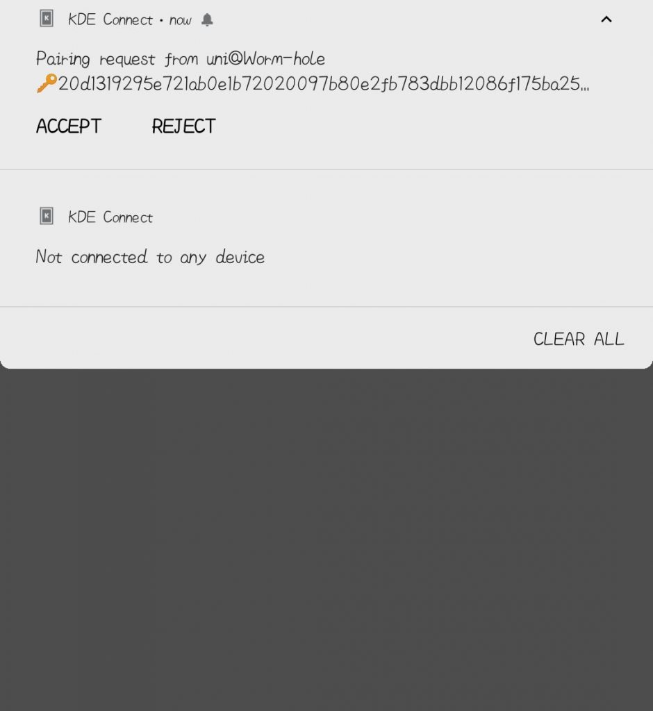 Pairing Request Notification Android