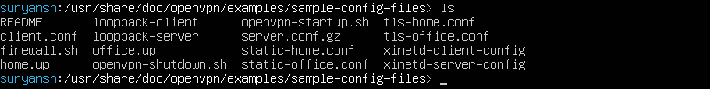 Sample Configuration Files
