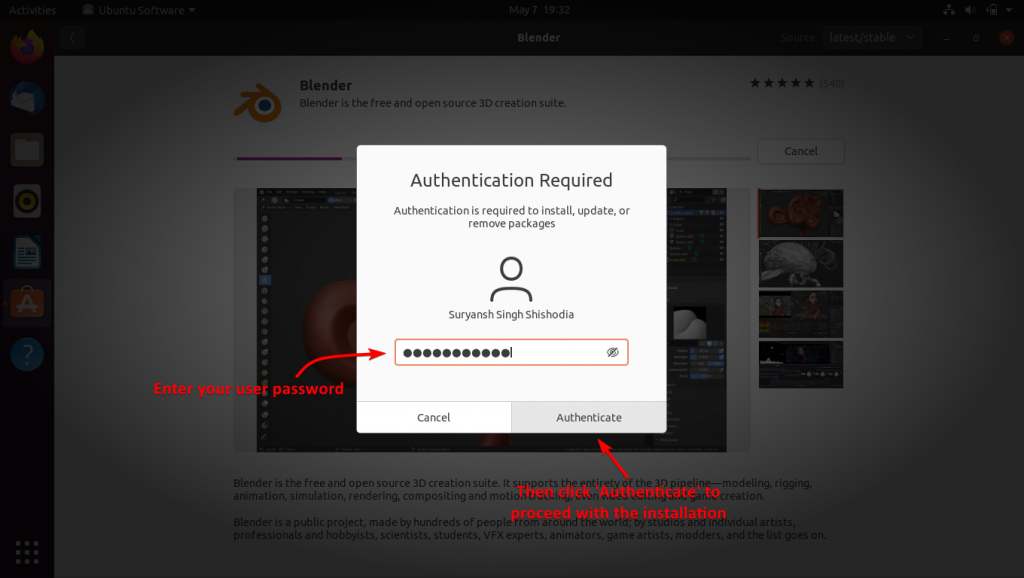 Authenticate To Proceed With Installation