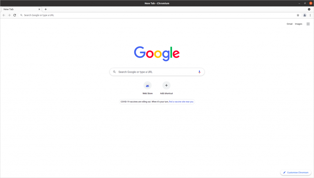 Installed Chromium Preview