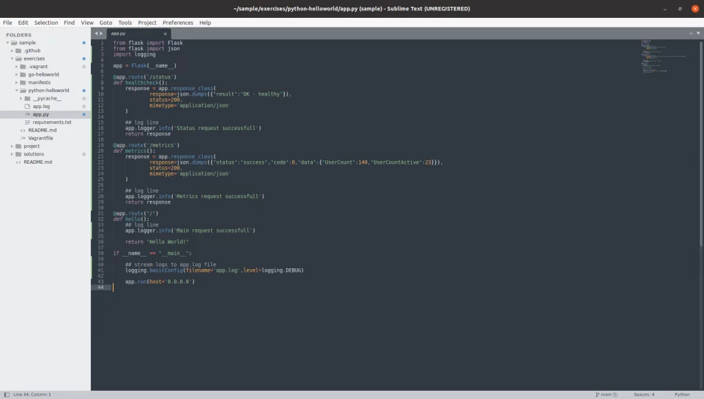 Sublime Text Running