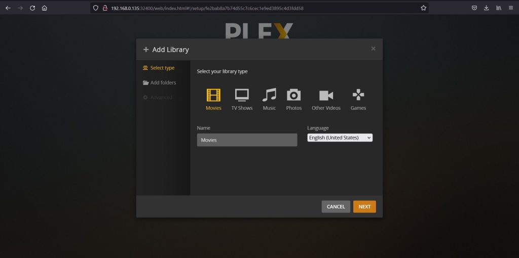 Add Plex Media Library