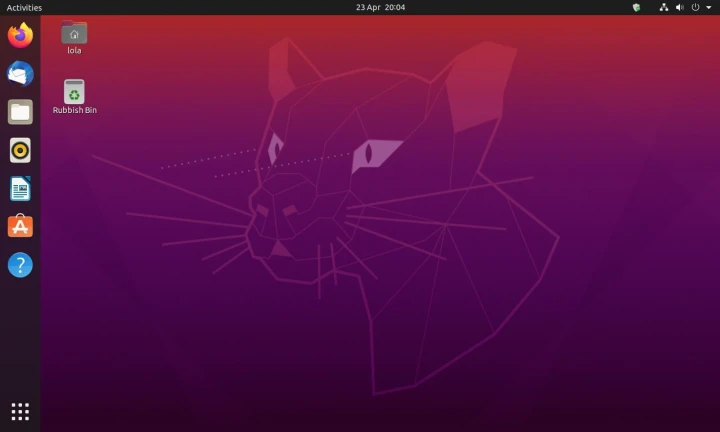 Ubuntu 21.04 Interface