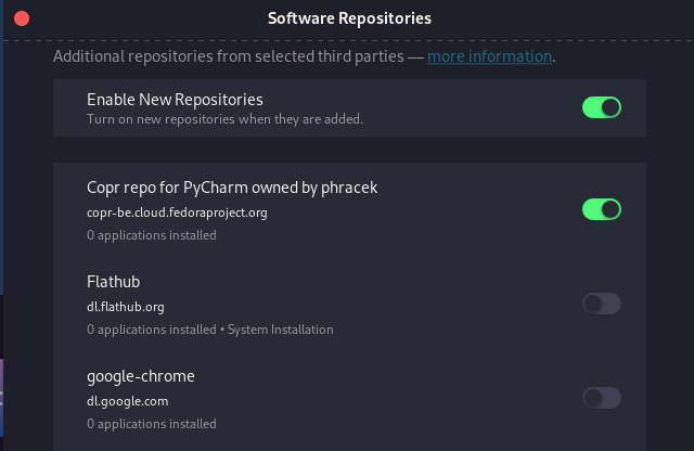 Enable New Repositories