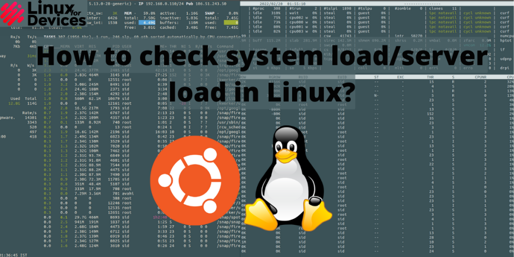 How To Check System Loadserver Load In Linux