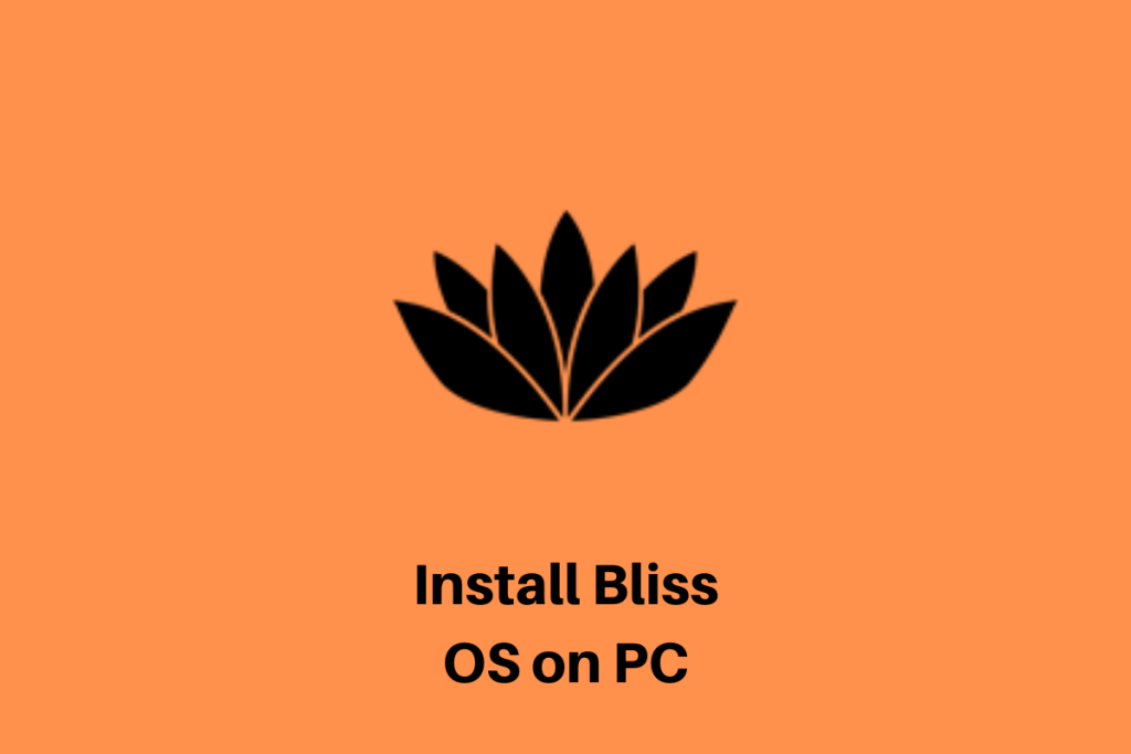 Install Bliss Os On PC