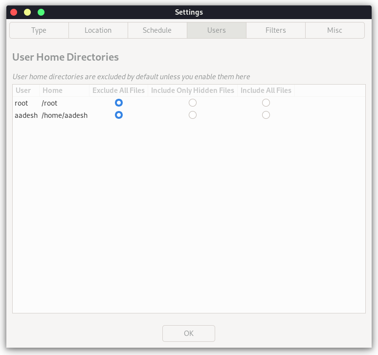 You Can Also Backup Your Home Directory If You Want