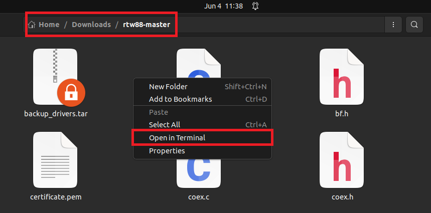 Rtw88 Folder Open Terminal