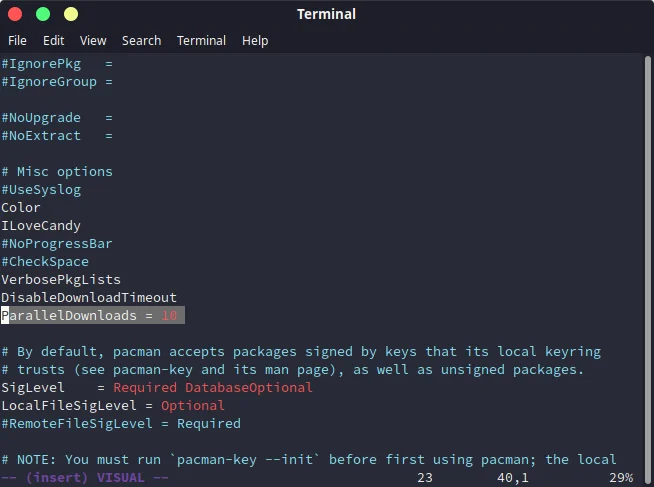 Enable Parallel Downloads In Pacman Package Manager