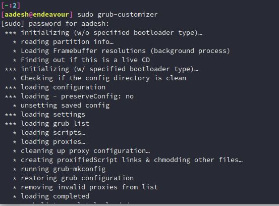 Launching Grub Customizer From The Terminal
