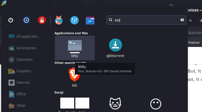 Search For Kitty Terminal