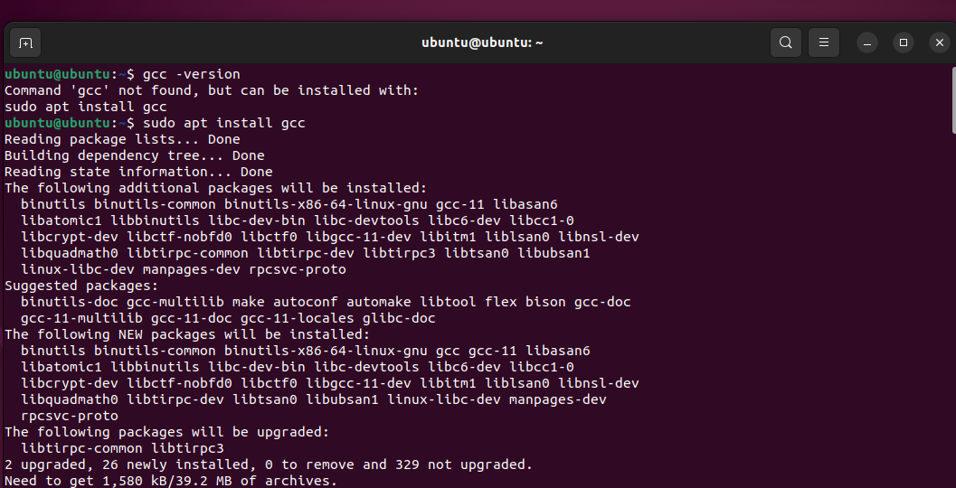 Installing Gcc In Ubuntu