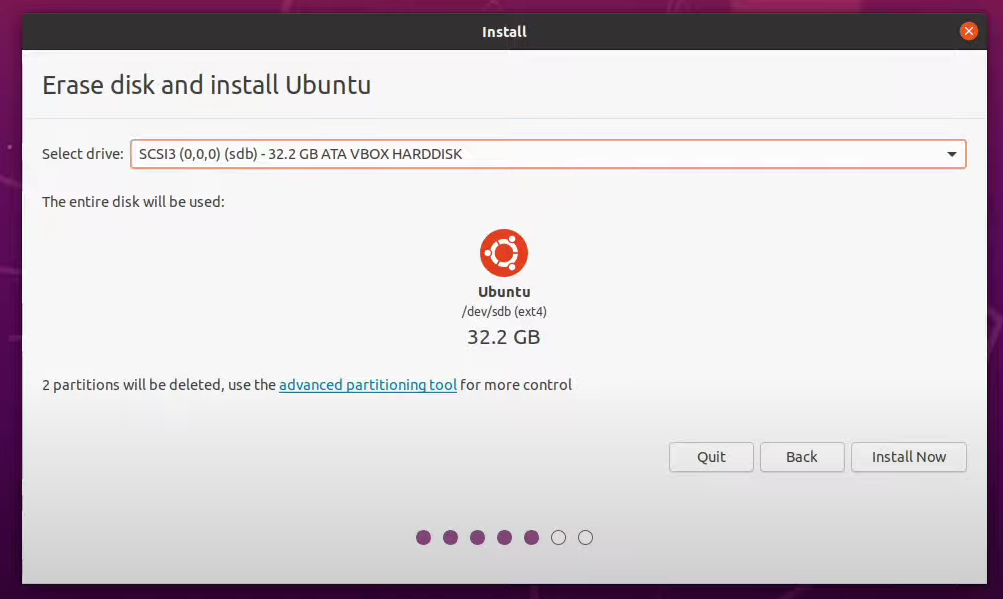 Select Drive Ubuntu