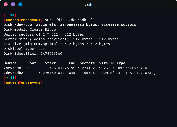 Checking The Filesystem Type Using Fdisk Command
