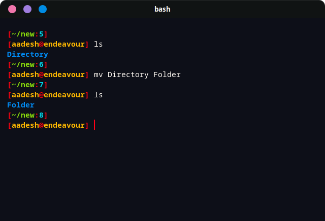 Renaming A Directory From The Terminal