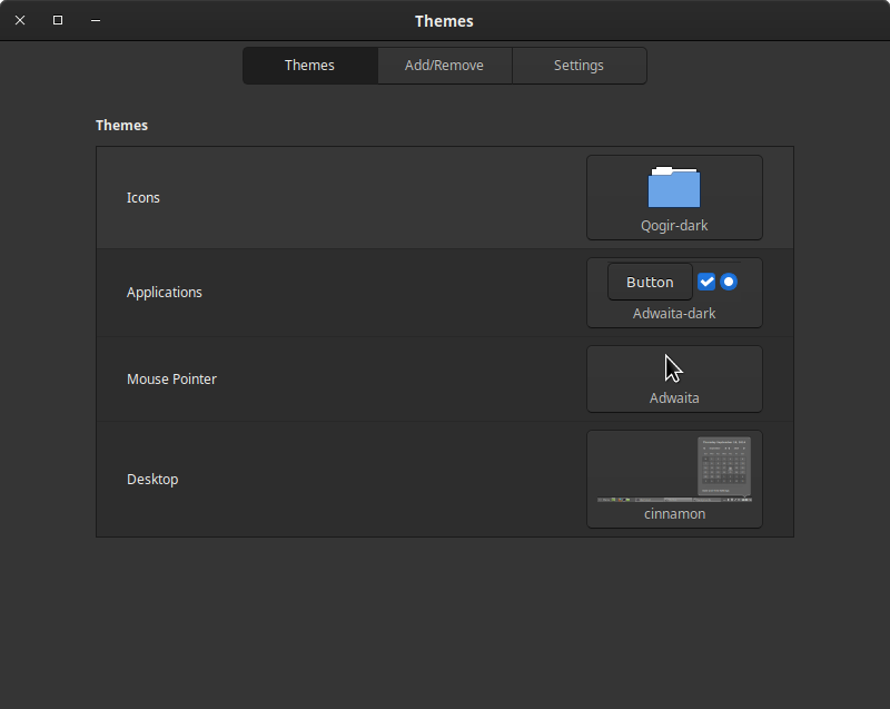 The Default Themeing In CInnamon Desktop Environment 