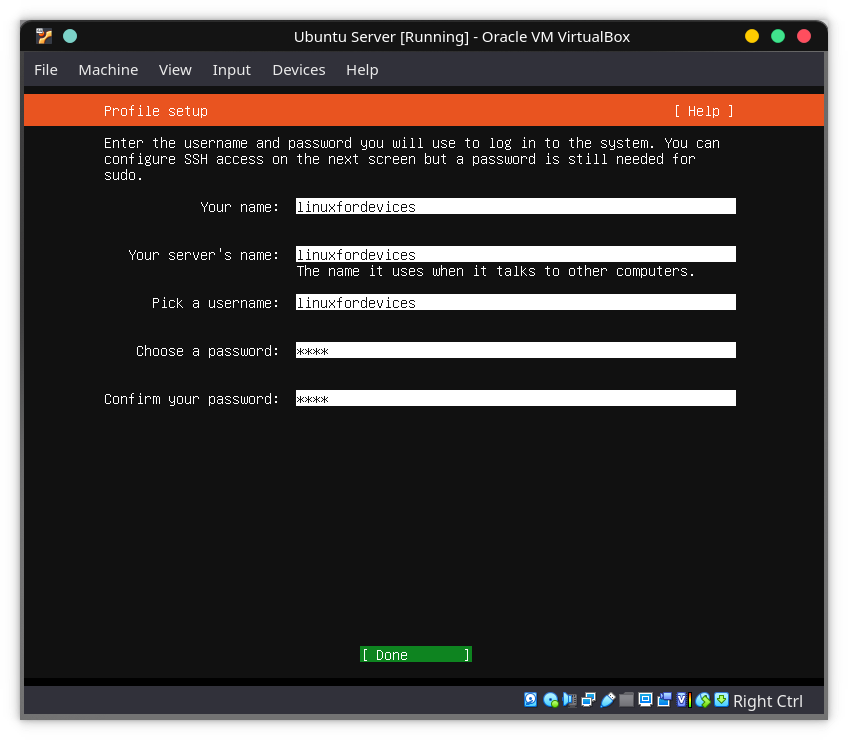 Profile Setup Ubuntu Server
