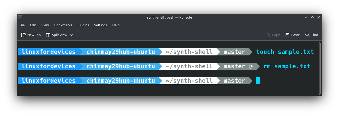 Synth Shell Git Prompt