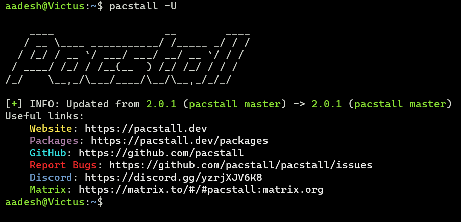 Checking For Pacstall Updates