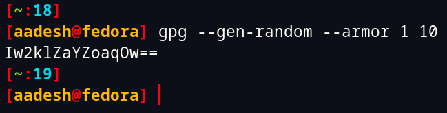 Generating Password Using GPG