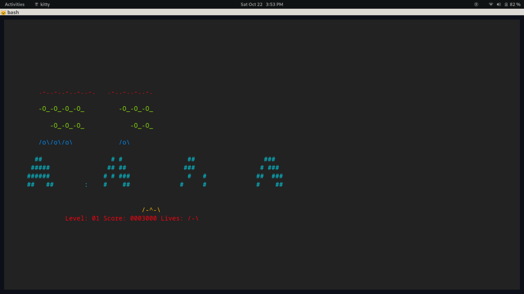Playing Ninvaders In The Terminal