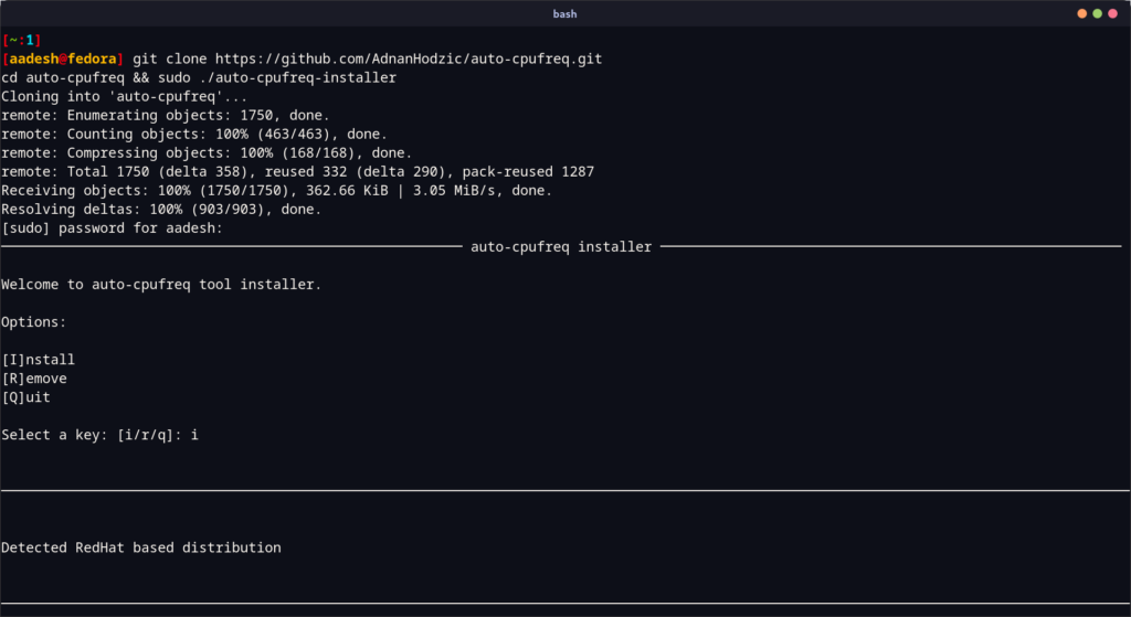 Installing Auto-CPUFreq On Fedora Linux