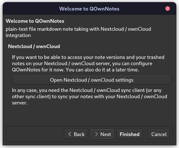 On The Next Screen You Can Set Up Your Nextcloud Or OwnCloud Account