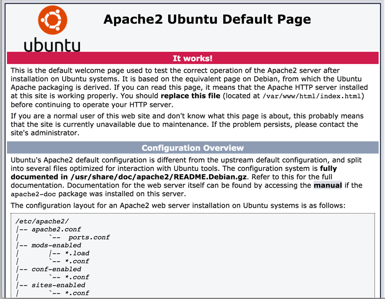 Apache2 Ubuntu Default Page