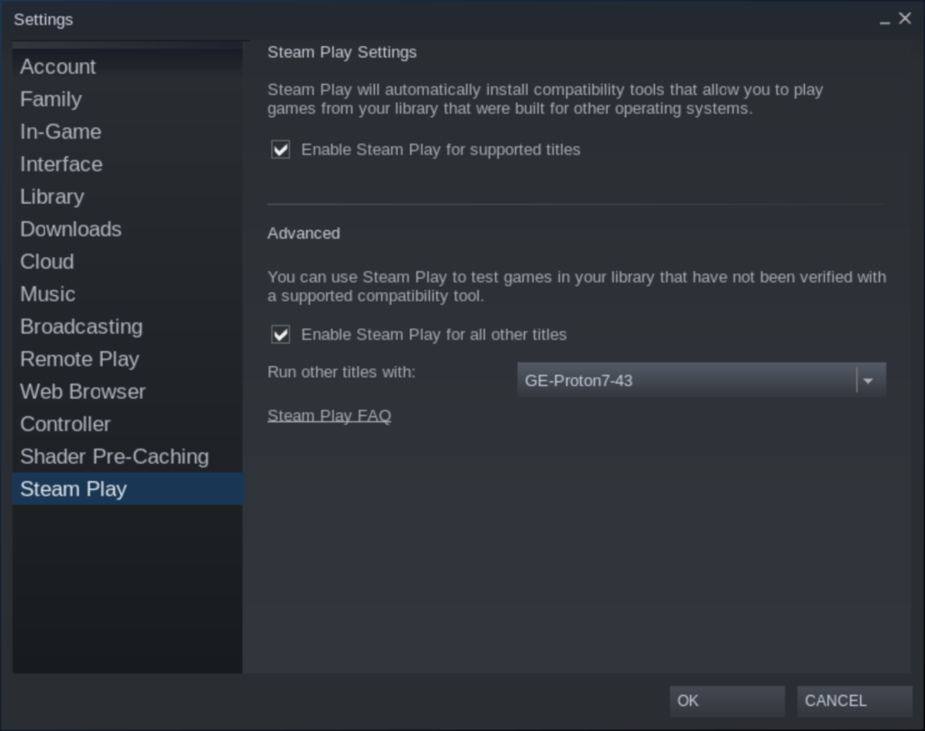 Add The Installed Compatibility Layer To Steam