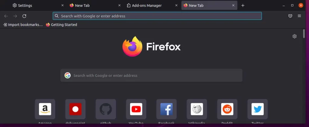 Firefox Default Theme In Dark Mode