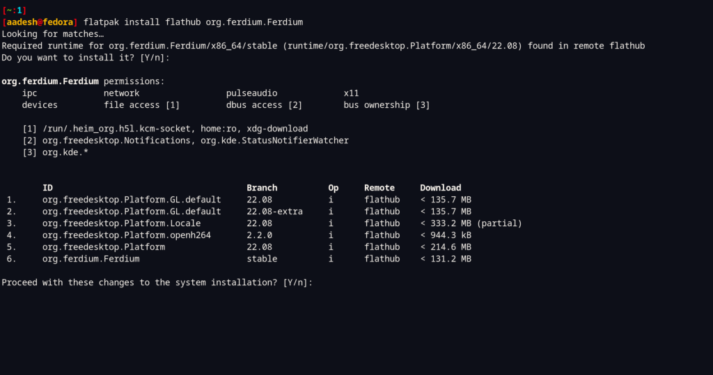Installing Ferdium On Fedora