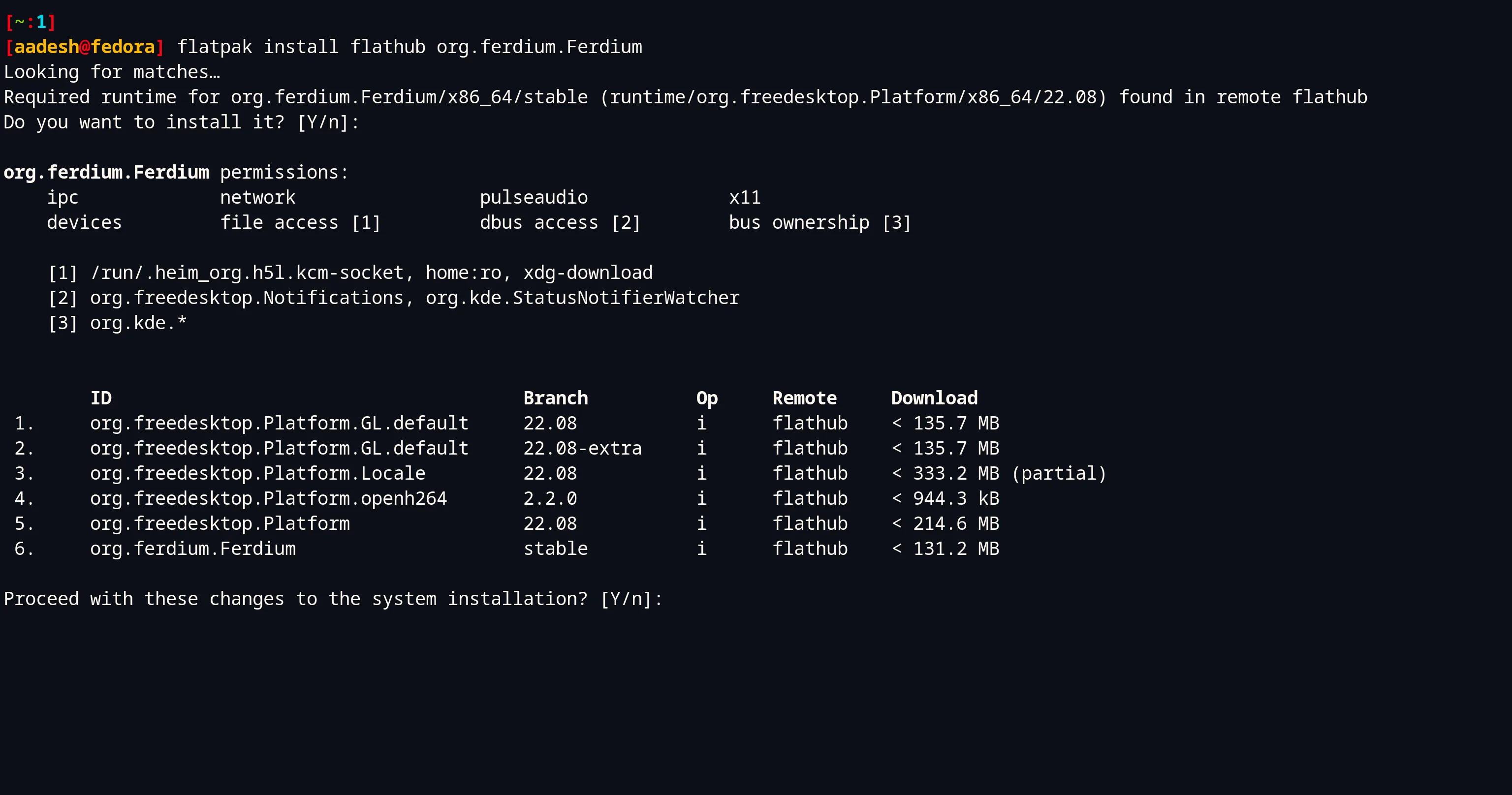 Installare Ferdium su Fedora
