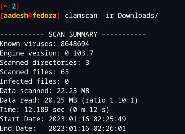 Scanning A Directory For Viruses On Linux