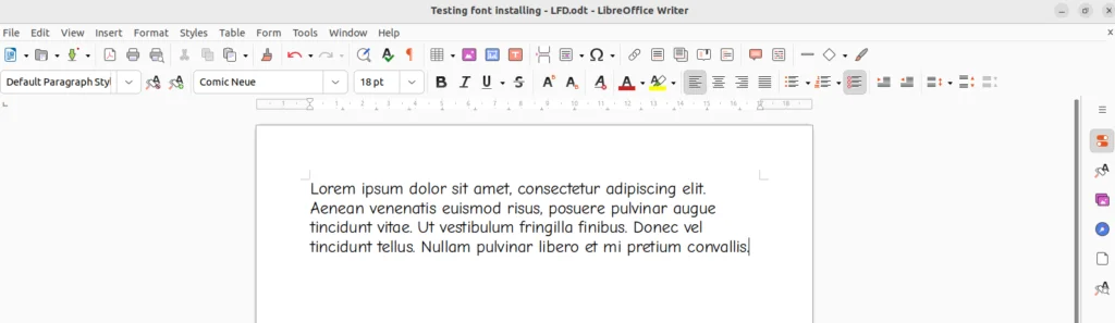 Libreoffice Writer's Interface