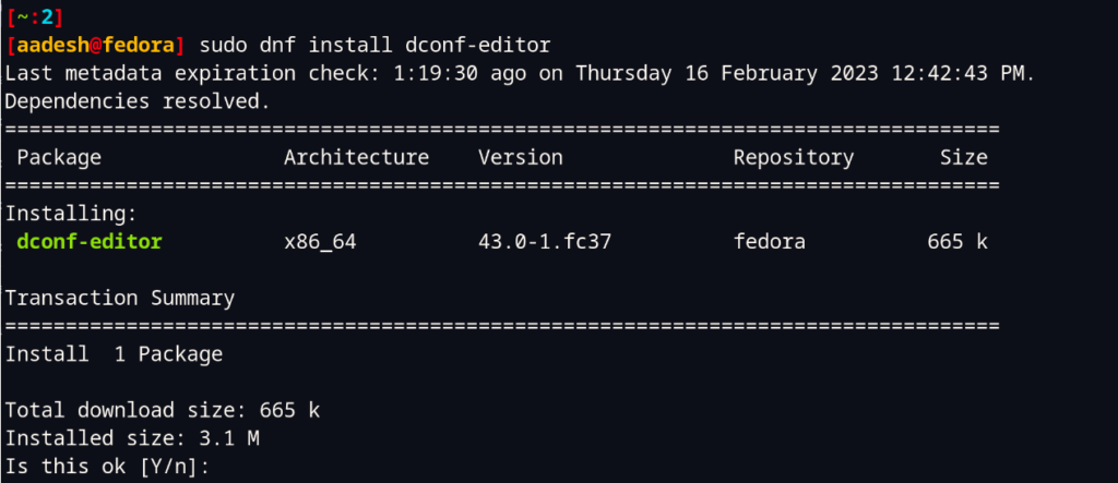 Installing Dconf Editor On Fedora